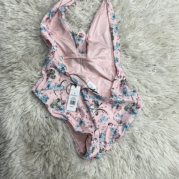 WEWOREWHAT Brooklyn Floral Halter One-Piece Swimsuit - Picture 7 of 8